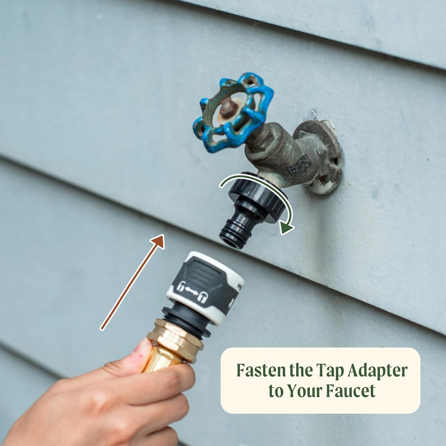 Vego Garden Hose Fitting Quick Connector Set with Water Stop & Lock Feature Quick Release Kit Hose Fittings and Adapters- V1 Set of 4