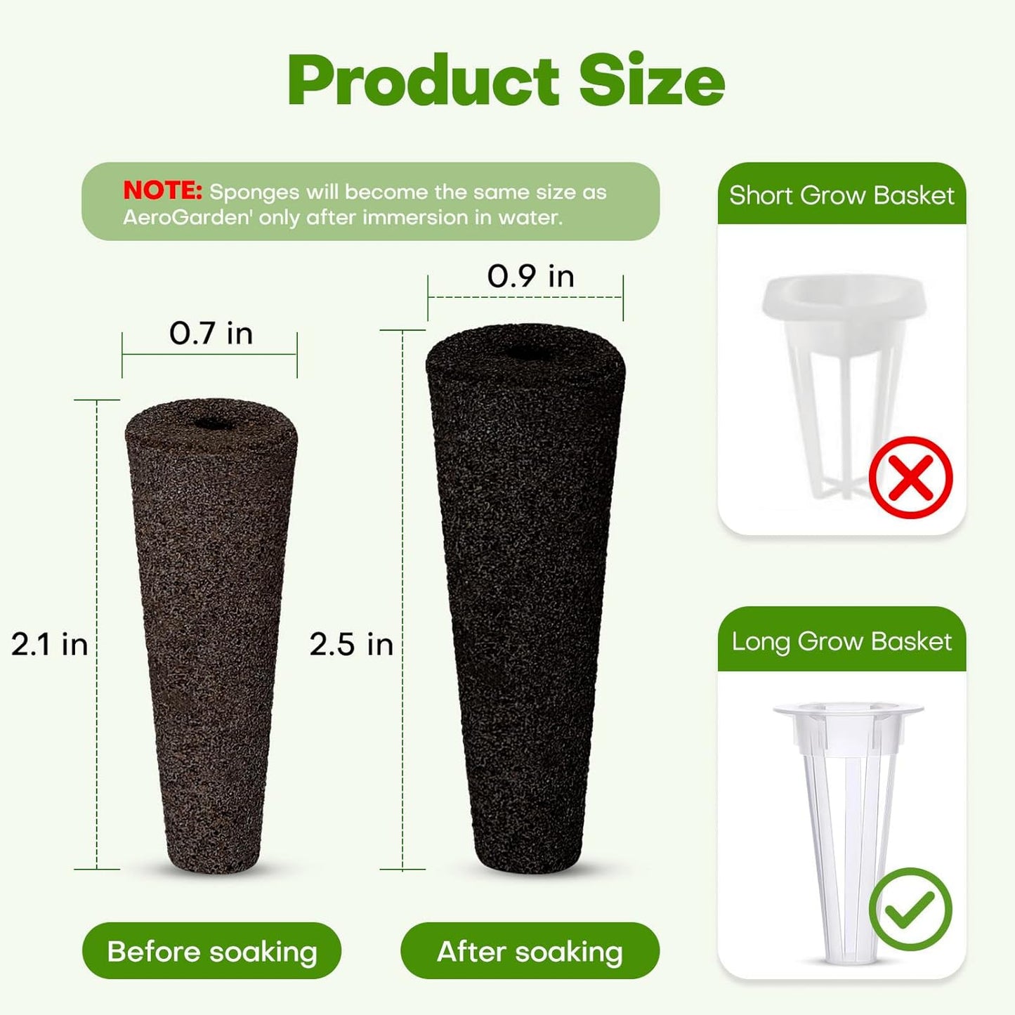 Ahopegarden 132pcs Hydroponic Pods Kit: Compatible with AeroGarden Herb Kits with 50 Grow Sponges, 50 Pods Lable, 12 Grow Baskets and Dome, 8 A&B Plant Food, Indoor Garden Kit Supplies for Most Brands