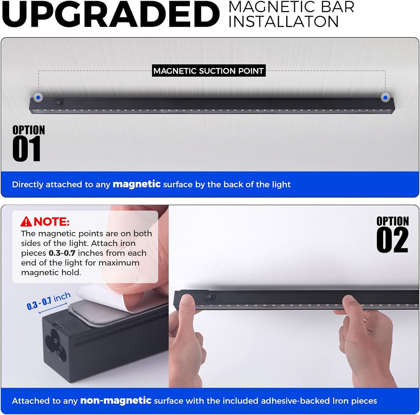 Barrina T5 Grow Lights for Indoor Plants, 2FT 80W(8 x 10W) Black Cover LED Plant Growing Lamp, Full Spectrum Grow Light Strip with Switch, Magnetic Installation, Plug and Play, 5000K, 8 Packs