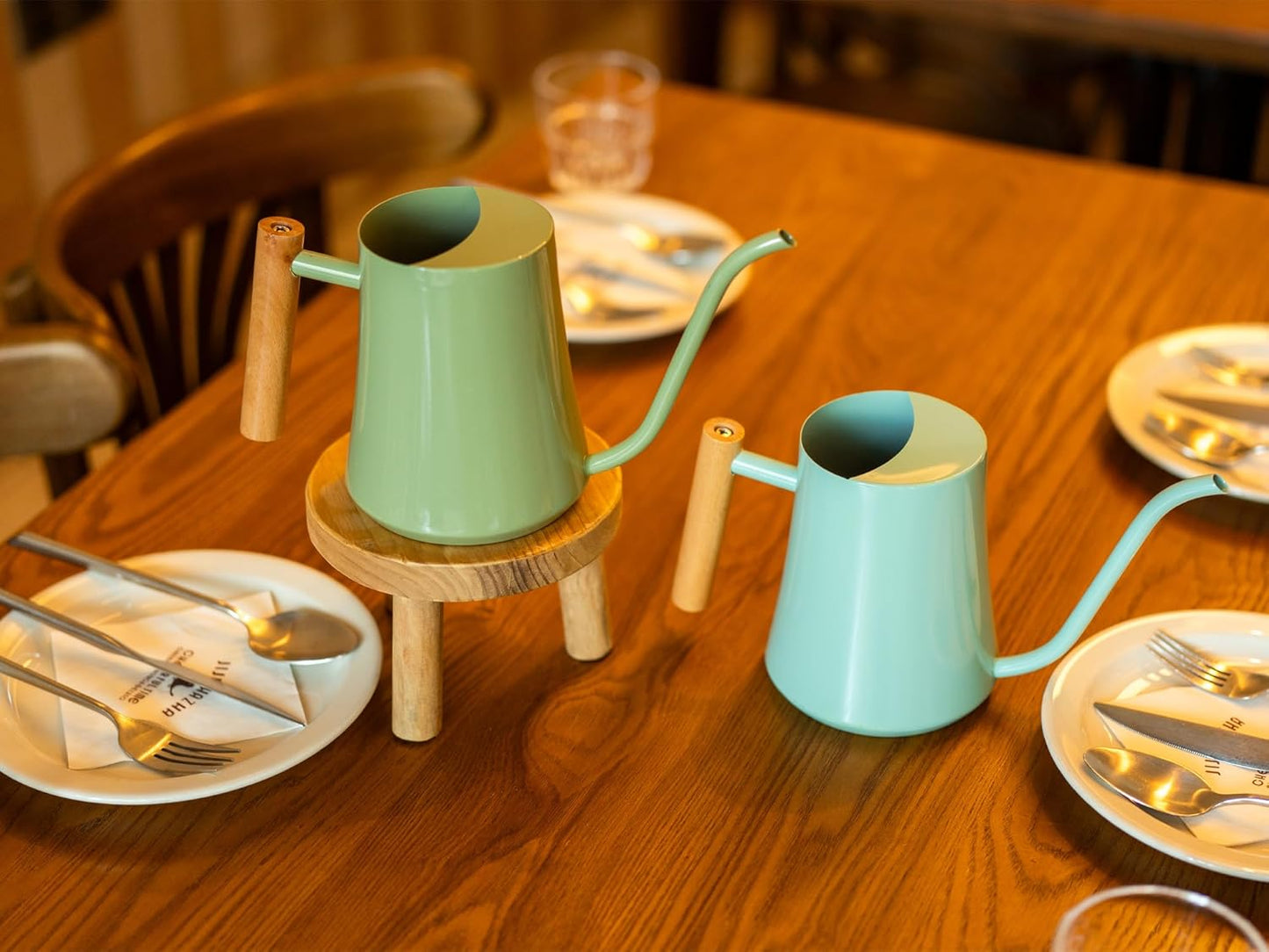 Watering Can Indoor Plants Mint Green 35oz Cute Watering Can Decorative Small Matal Watering Pot for House Bonsai Plants Garden Flower Indoor Outdoor