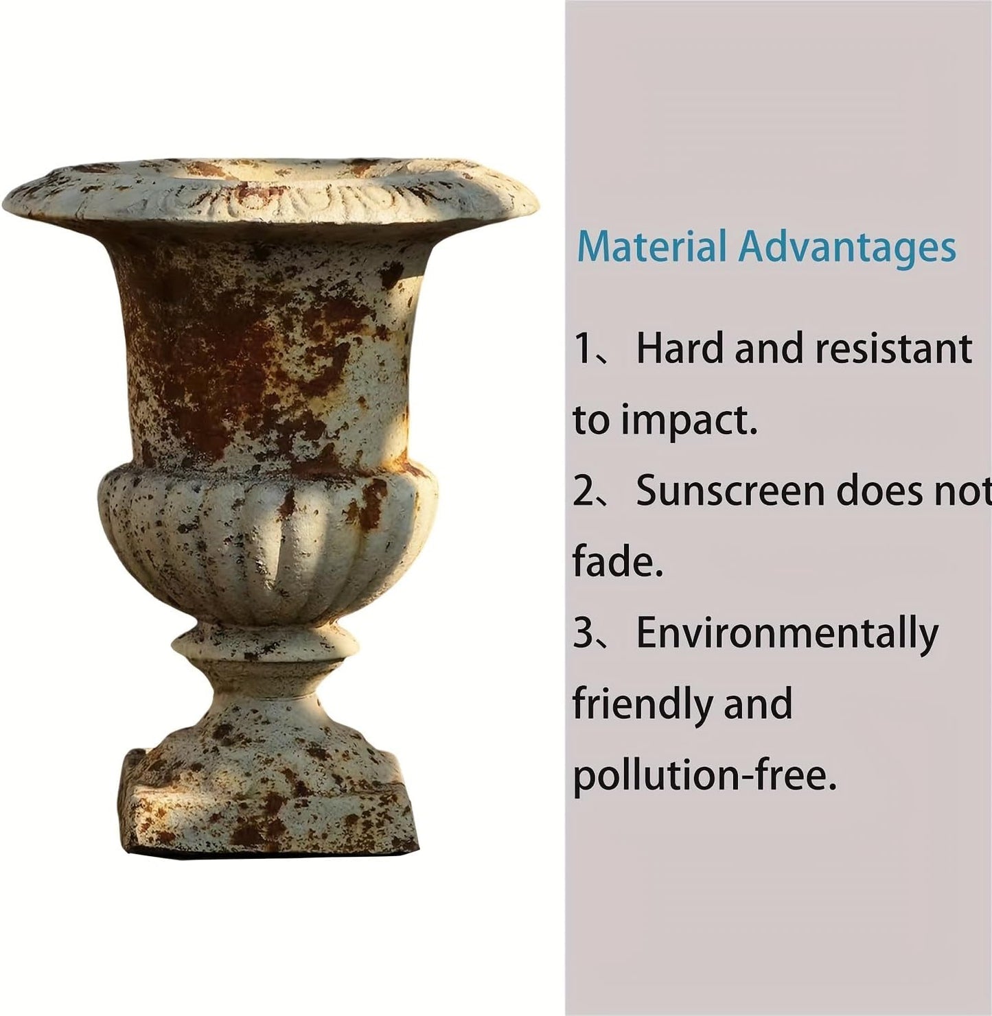 9 inch Retro Flower Pots Outdoor Planters Indoor Decor - Vintage Pots Tree Planter for Outdoors Patio,Garden,Indoor Vase for Office Livingroom Shelf Decor