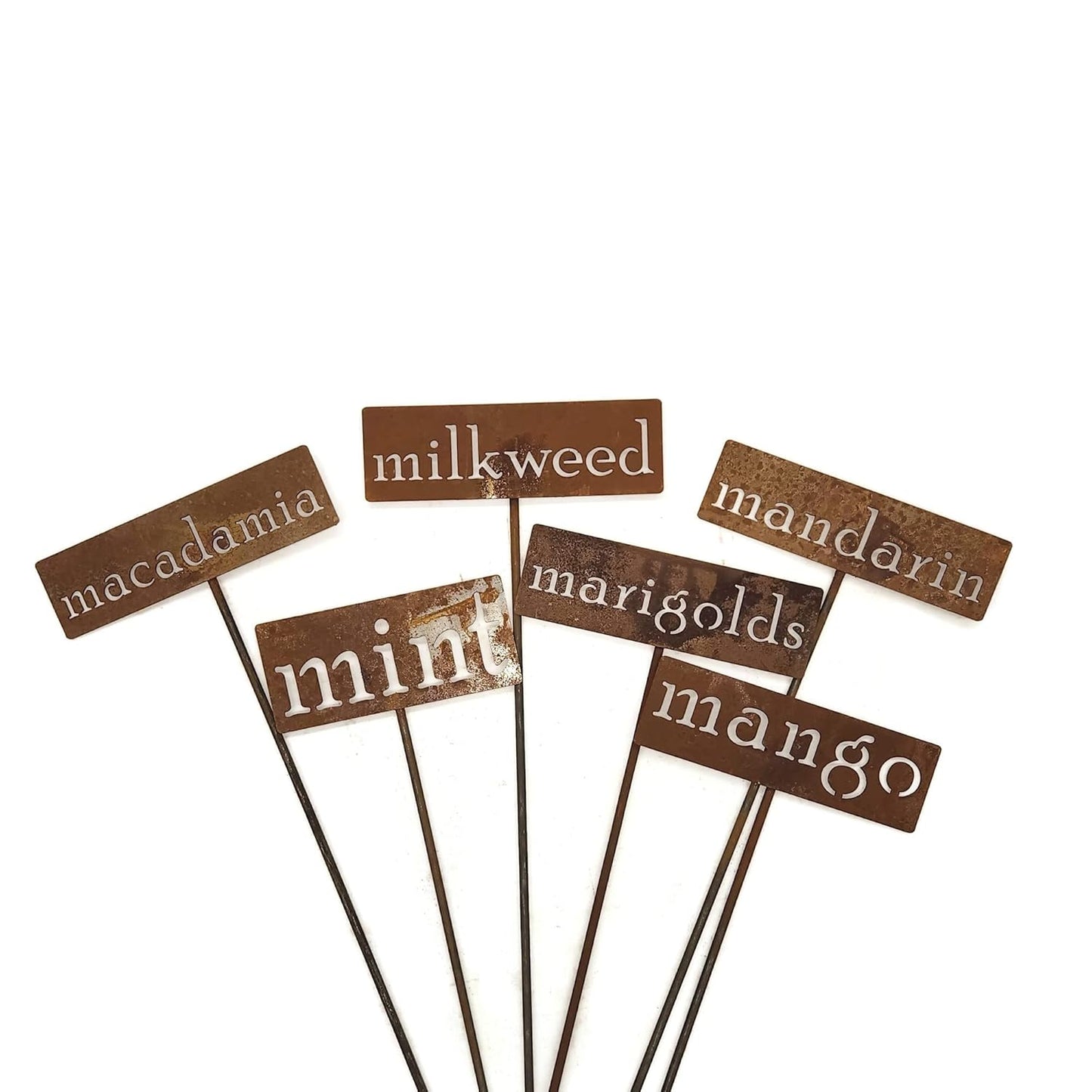 Classic Metal Garden Markers 19 Inches Tall (melon, Naturally Rusted)