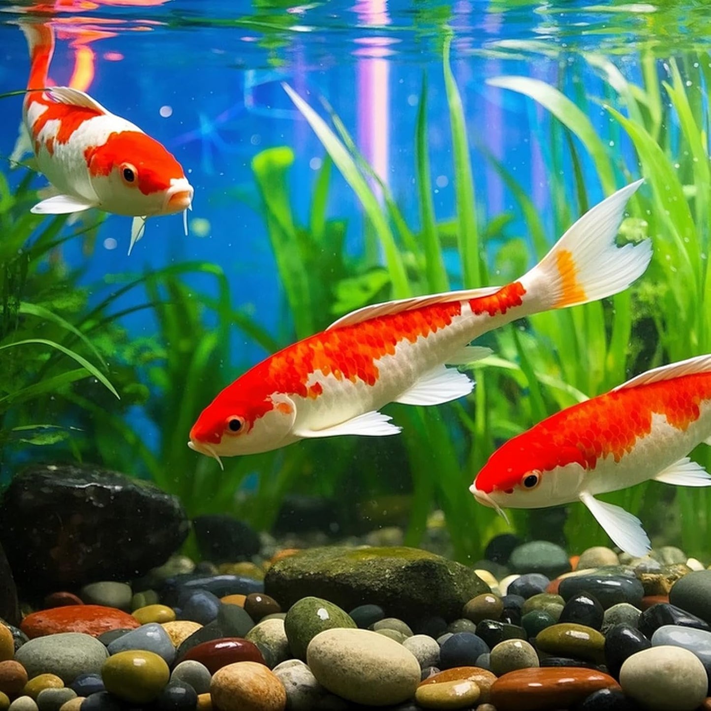 Pebbles for Indoor Plants, 2lbs Colorful River Rocks 1-2 Inch Decorative Pebbles for Planters, High Polished Stones for Vase Filler Fish Tank Landscaping Garden