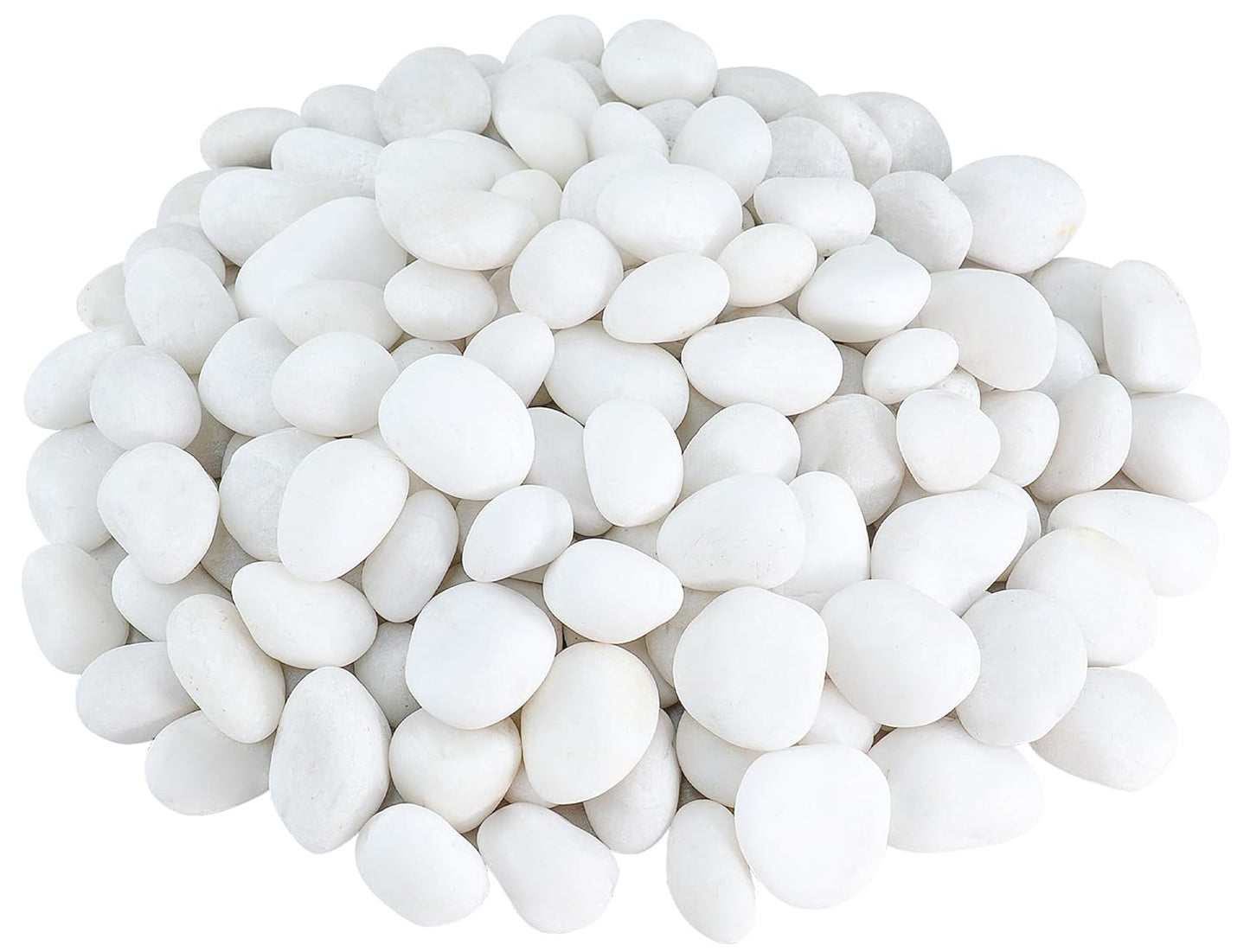 River Rocks, 40lbs White Pebbles for Indoor Plants, 1-2 Inch Aquarium Rocks, Natural Stones for Landscaping Garden Paving Plant Rocks Crafting Walkways
