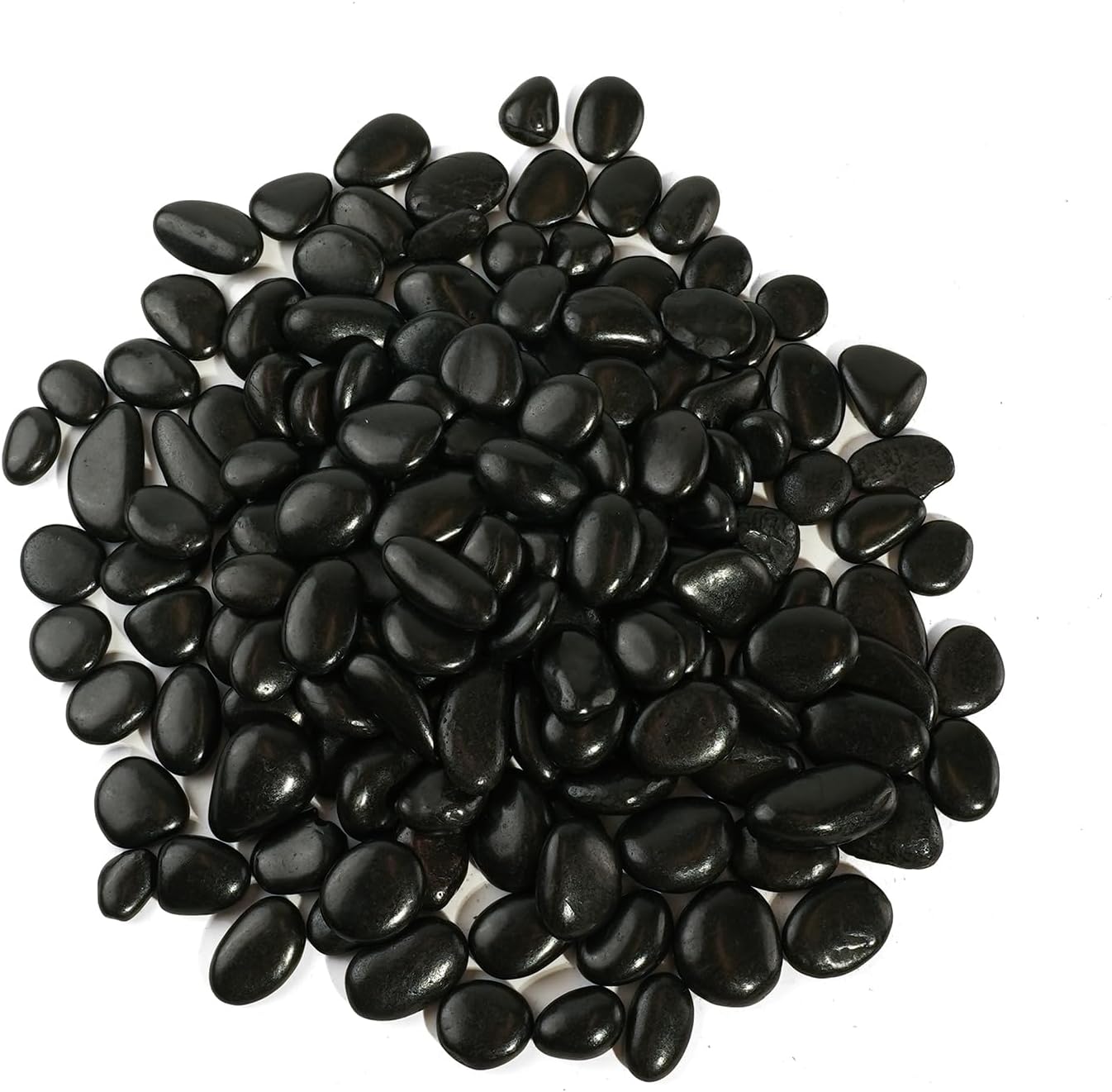 Stonecreek 24 LBS River Rocks (2 x 12 LBS Bags) – Natural Polished Decorative Pebbles, Garden Landscaping Stones for Planters, Vase Fillers, Succulent Pots, Fish Tanks & Terrariums, Black Medium