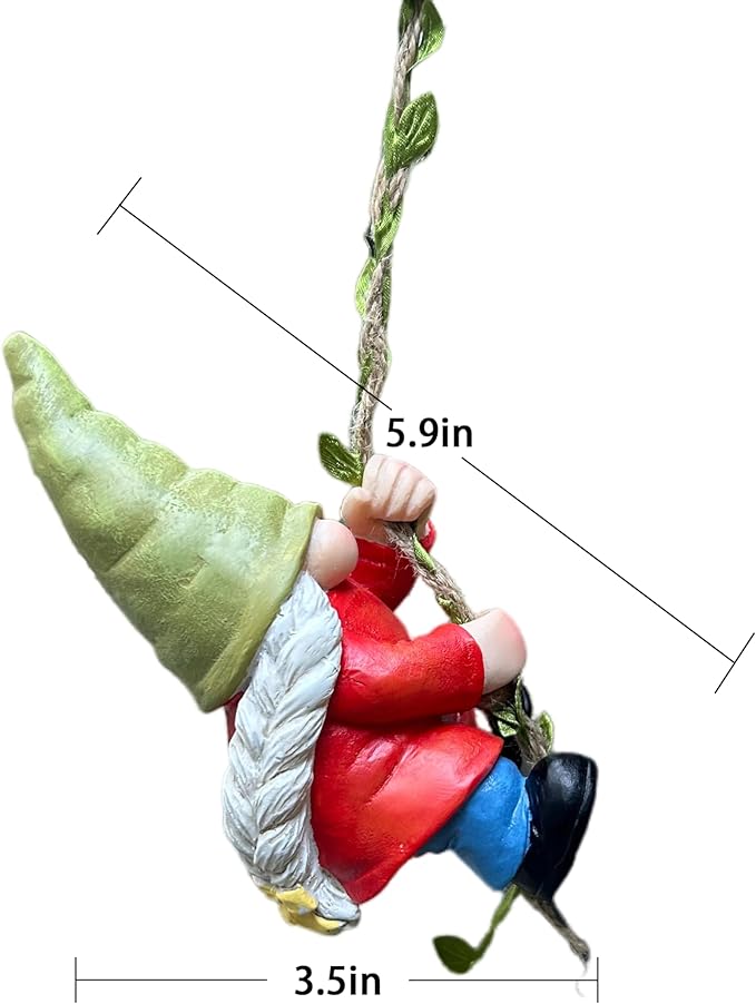 Hanging Gnome Garden Statue Decoration,Climbing Garden Gnomes Statue Figurine Ornament for Indoor Outdoor Home Garden Decor，Gift for Women,mom