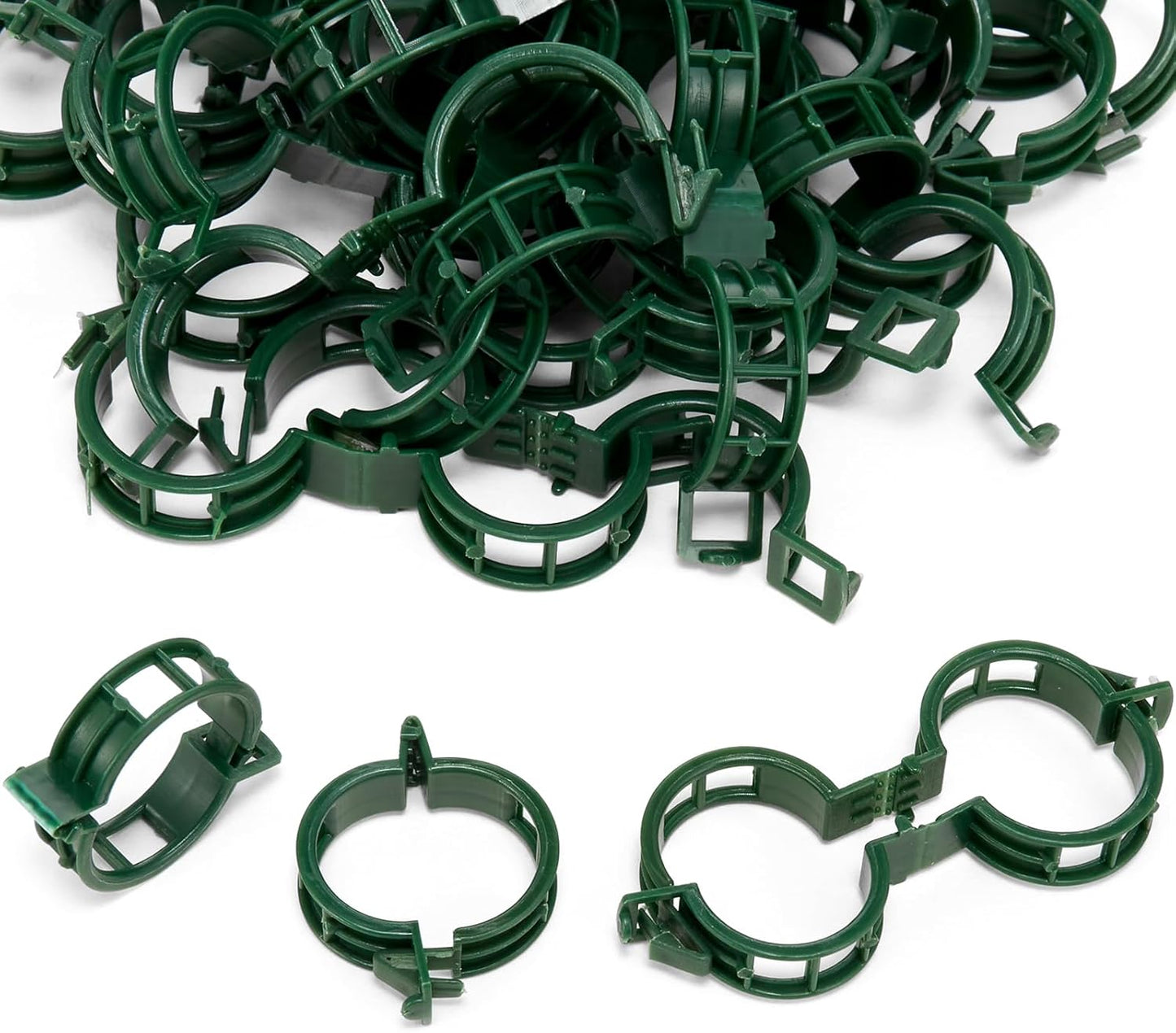 50 PCS Plant Support Clips, Tomato Vine Clips, Trellis Plastic Clips, Garden Vine Fixing Clips - for Tomato, Grape, Vegetables, Plant Stalks and Climbing Plants