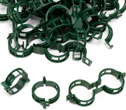 50 PCS Plant Support Clips, Tomato Vine Clips, Trellis Plastic Clips, Garden Vine Fixing Clips - for Tomato, Grape, Vegetables, Plant Stalks and Climbing Plants