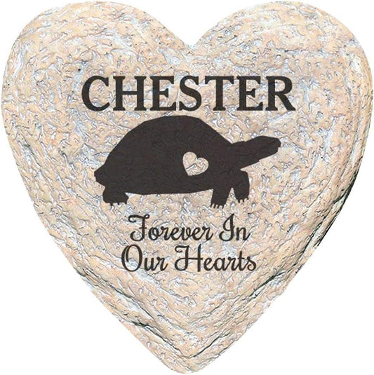 GiftsForYouNow Engraved Assorted Animals with Heart Memorial Heart Garden Stone, Turtle Our