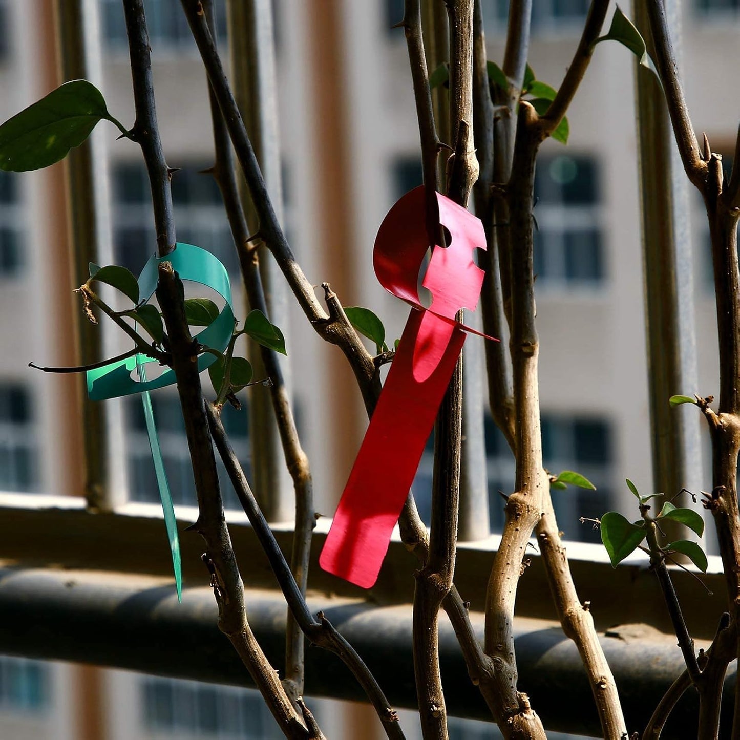 KINJOEK 1200 PCS Red Plant Labels Tags, Plastic Adjustable Wrap Around Waterproof Hanging Garden Tree Tags Plant Loop Tag for Identifying Various Outdoor Nursery Plants Flowers, 2x20cm