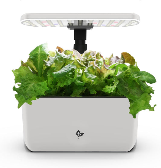 AeroGarden Harvest Lite, Indoor Garden Hydroponic System with LED Grow Light, Holds up to 6 AeroGarden Pods, Cream