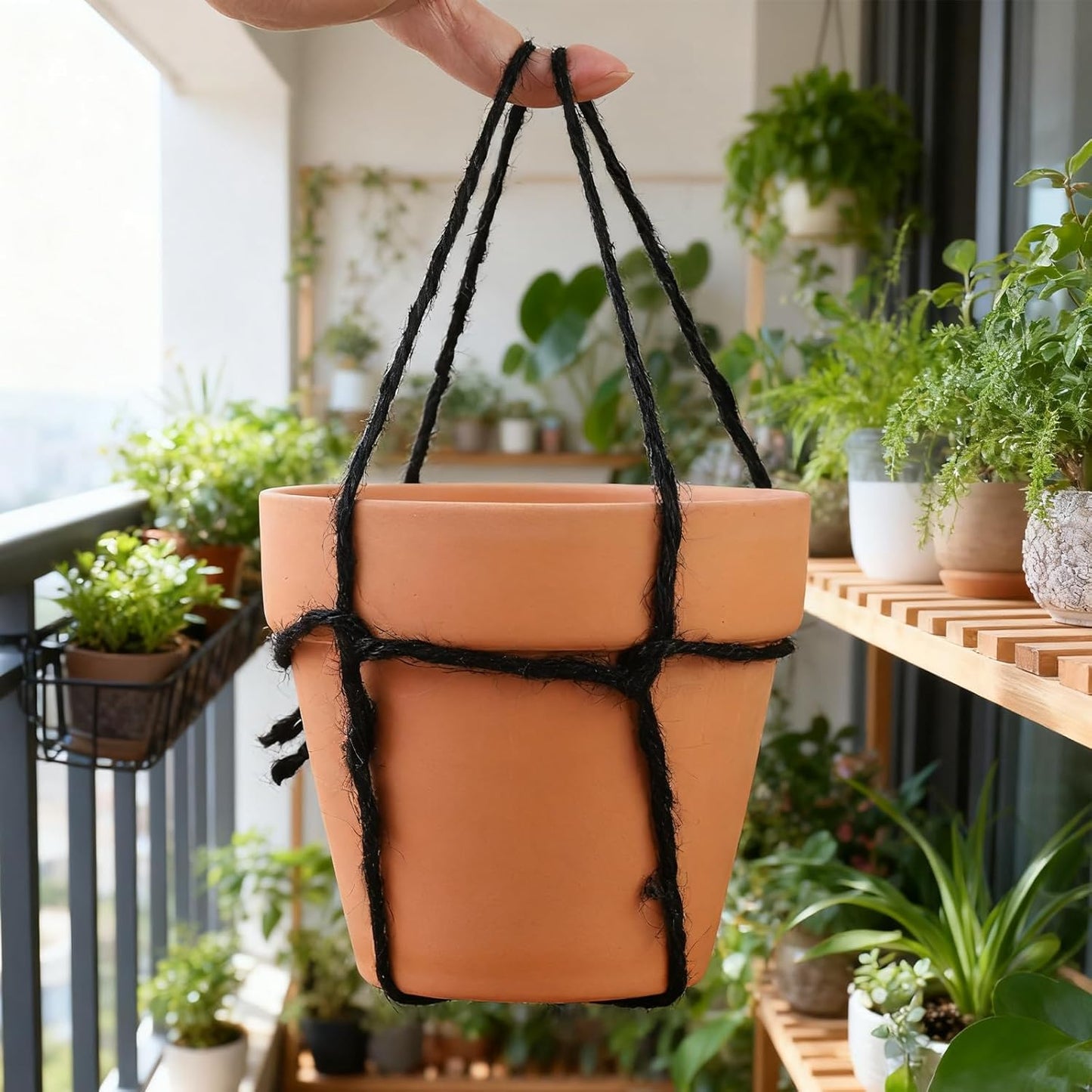 100 Feet 4mm Thick Black Natural Jute Twine, Garden Twine Heavy Duty Industrial Packing Materials String Wrapping, Arts, and Crafts, Halloween Wrapping, Gardening Applications