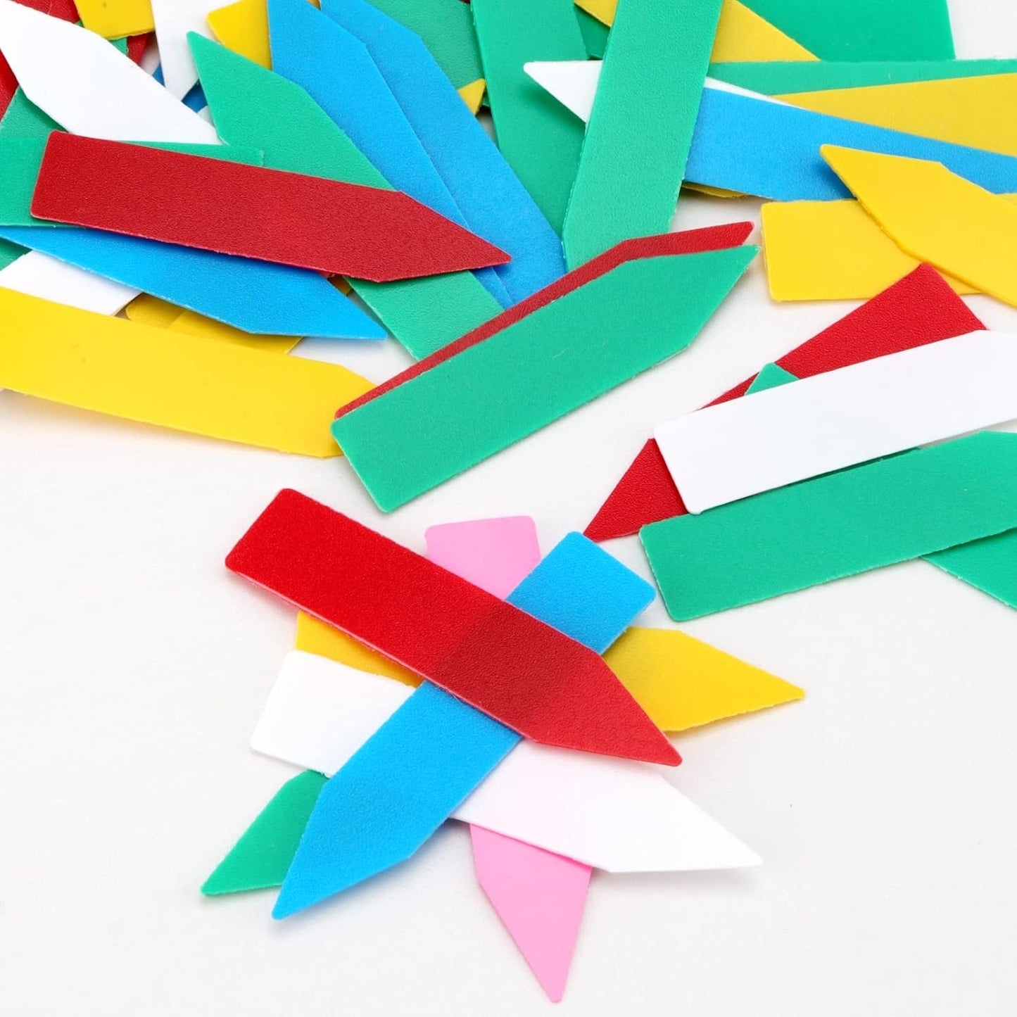 KINJOEK 1200 PCS 2 x 0.4 Inch Colored Plant Labels, Plastic Plant Tags and Labels for Garden, Plant Name Label Bulks for Seeding Potted Plants Nursery Bonsai Gardening Herbs Flowers, 6 Colors