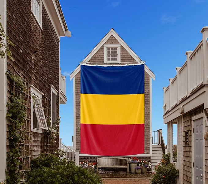 Romania Extra Large Flag 10x15FT Giant Romanian National Polyester Banner With 5 Grommets Fade Resistant Vivid Color For Patriotic Festival Events Party Decoration(Romania, 10x15FT)