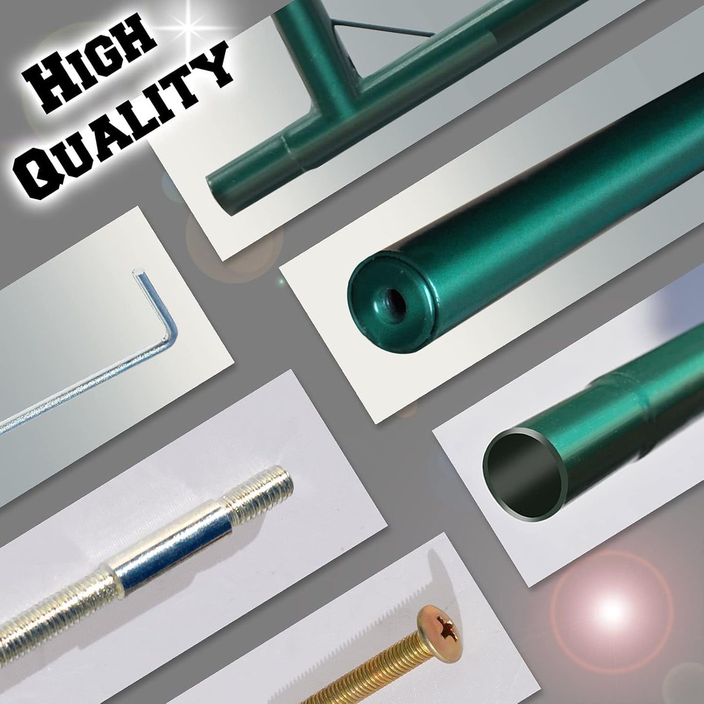 Benefit-USA Multi-Size Large Garden Support Arch Frame Climbing Plant Arch Arbor for Flowers/Fruits/Vegetables (15.9'X7'X7.2'), Green