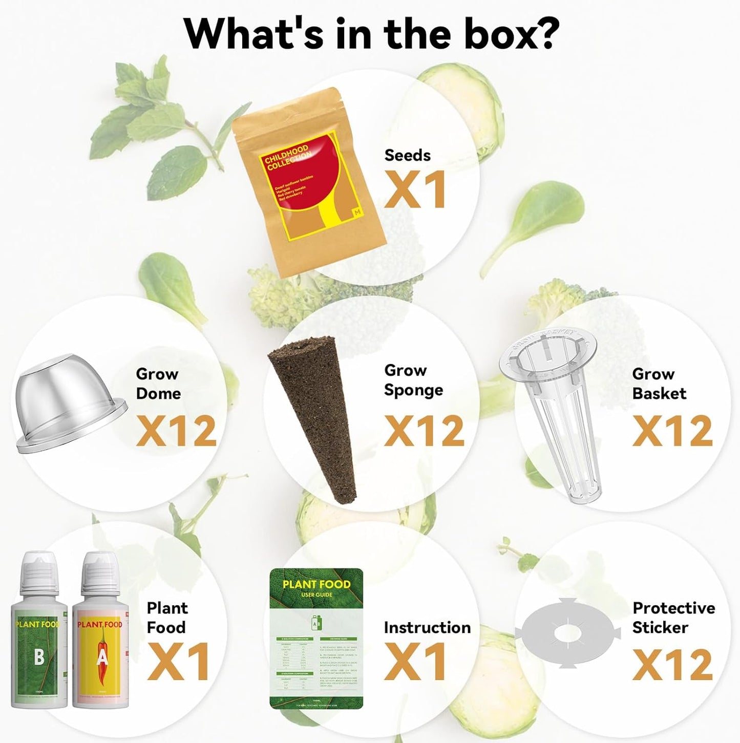 inbloom Vibrant Wildflower & Fruit Mixd Seed Pod Kit for AeroGarden, Ahopegarden Hydroponics Growing System, 12-Pods (350 Seeds+, Include Dwarf Sunflower, Marigold, Red Cherry Tomato, Red Strawberry