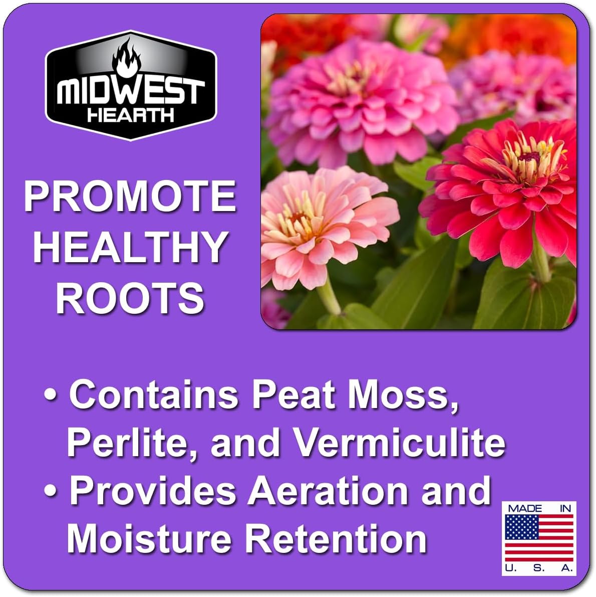 Premium Potting Soil Mix with Peat Moss, Vermiculite, Perlite (Made in USA) (8 Dry Quarts)