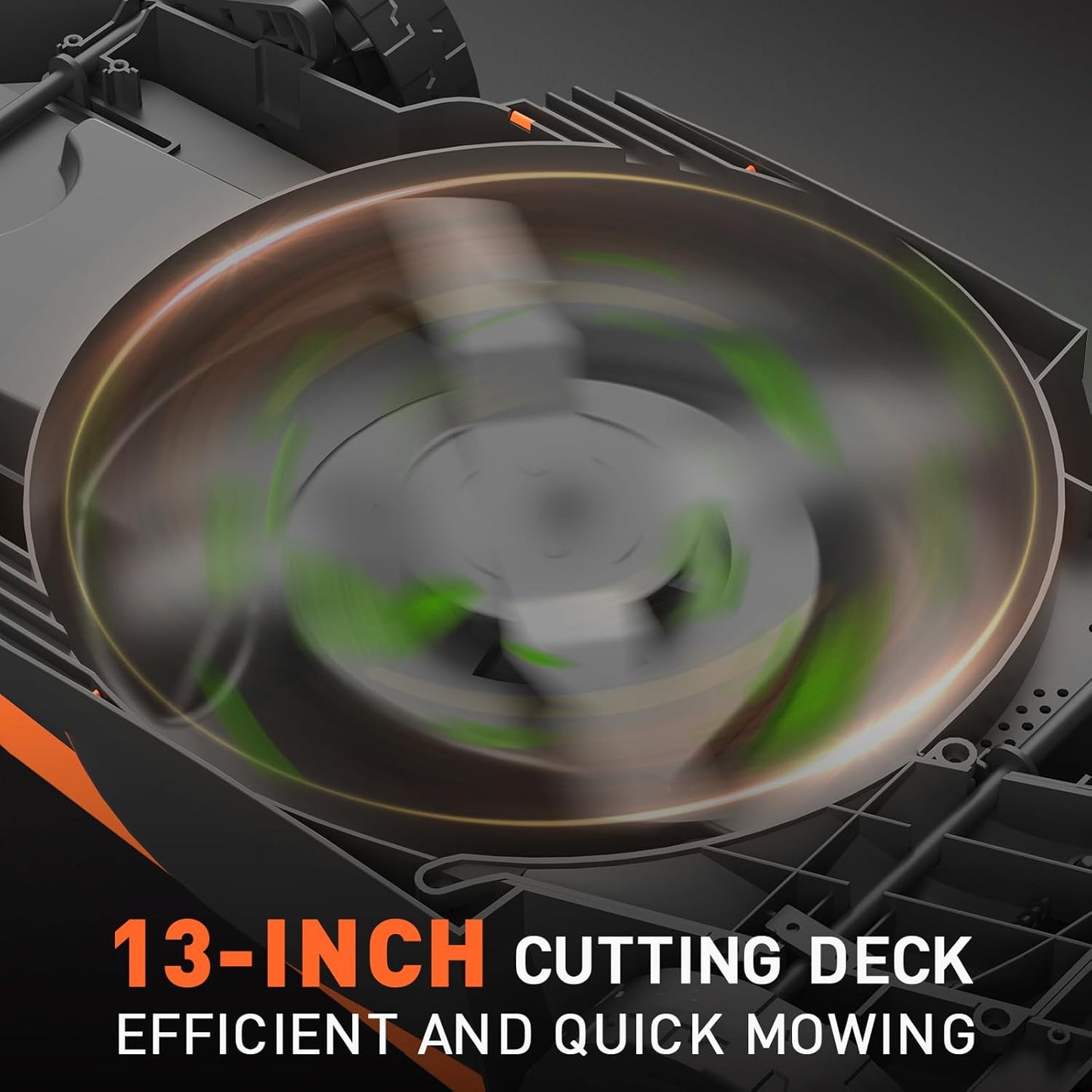 Maxlander Lawn Mowers, 13Inch Electric Lawn Mower Cordless, 20V 2-in-1 Battery Powered Lawn Mower with Brushless Motor, 5-Position Height Adjustment, Battery and Charger Included