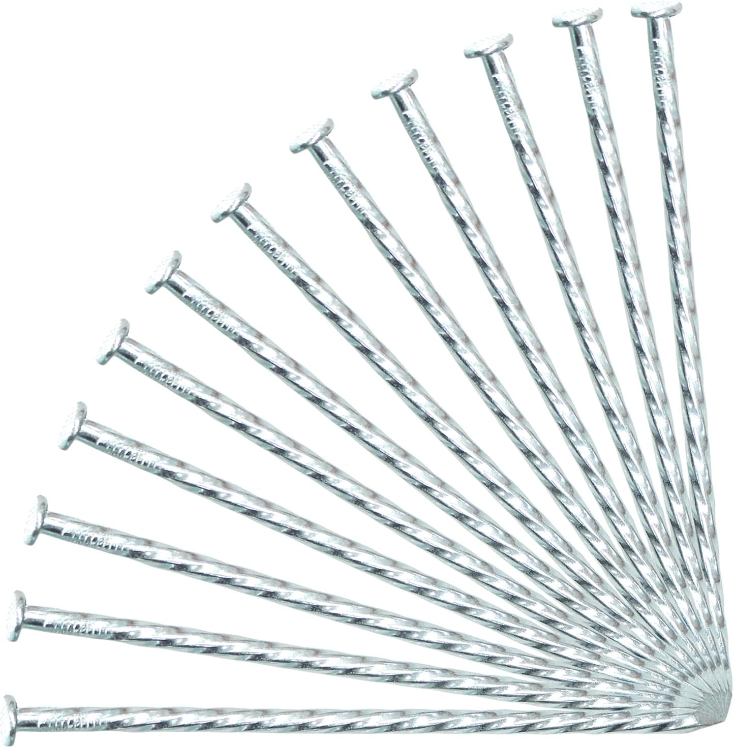 6-Inch Landscape Stakes Spiral Galvanized Landscape Spikes for Weed Barrier, Carpentry, Tent (50)