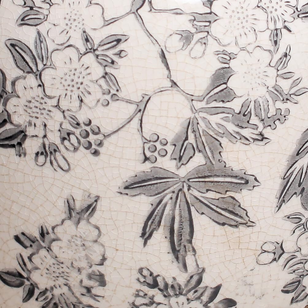 Ceramic Planters for Indoor Plants, Plant Pots with Drainage Hole, 6.29in. Flower Pots for Indoor Plants, Vintage Planters & Succulent Pots, Crackle Glaze Finish Plant Pots, Rustic Grey