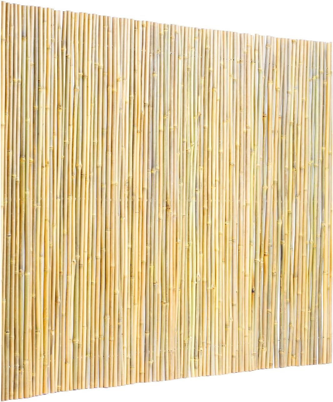 VEVOR Natural Rolled Bamboo Fence, Eco-Friendly Privacy Screen - 4 ft H x 6 ft L x 0.75 in D, Decorative for Garden, Backyard, Balcony, Patio, Pool Side