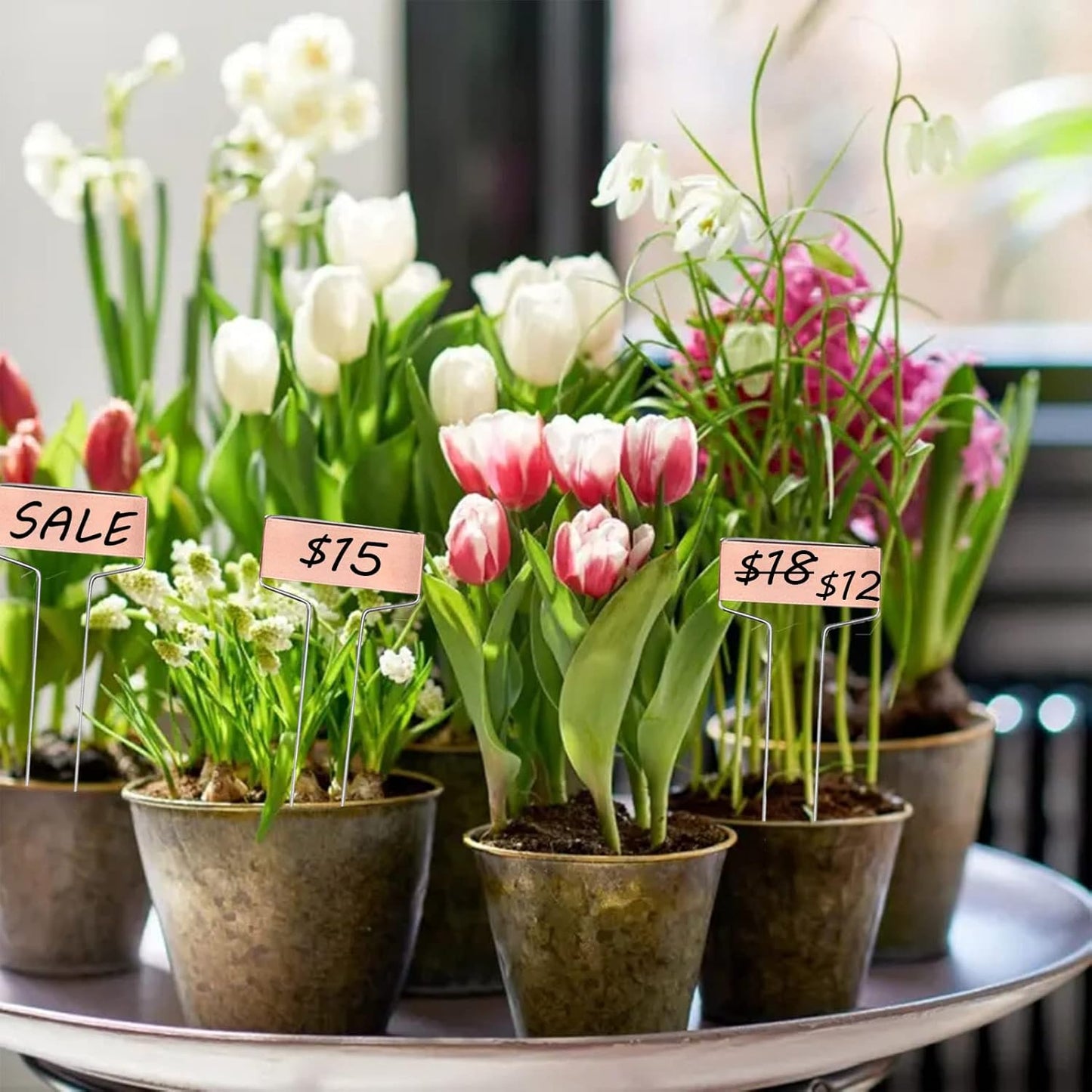 30pcs Plant Labels Copper Plant Markers for Outdoor Plants 6inch Plant Labels for Seedlings Outdoor Garden Waterproof Plant Tags and Labels for Flower Vegetable Herbs Greenhouse (6 in, Copper)