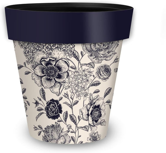 Briarwood Lane Woodcut Floral Medium Planter