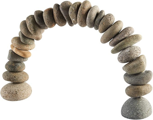 Rock Cairn Arch Sculpture Natural River Stone Arch Zen Garden Decor Statue Rocks Stacked