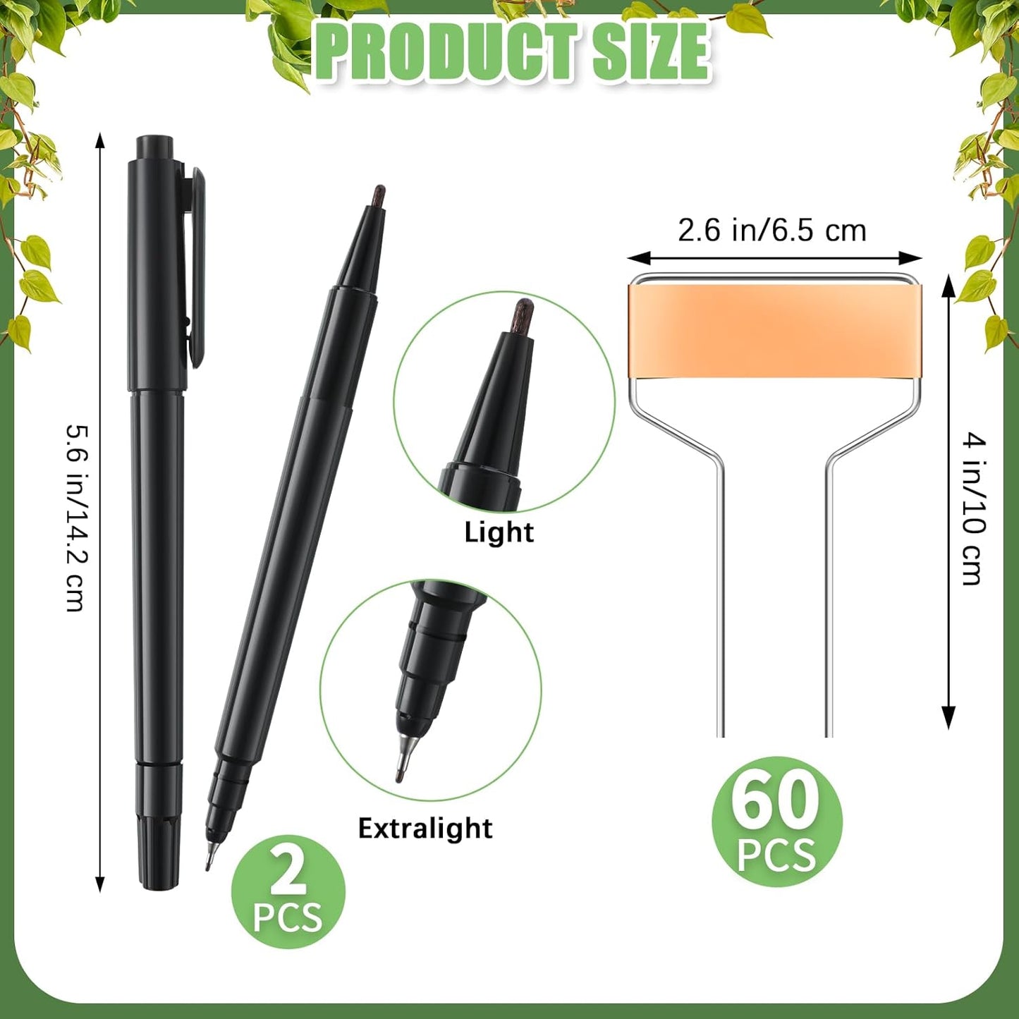 Moxweyeni 60 Pcs Metal Garden Tags Plant Labels for Garden Waterproof Plant Markers with 2 Permanent Pen Planting Nursery Tags Reusable Labels Stake for Plants(4 Inch)