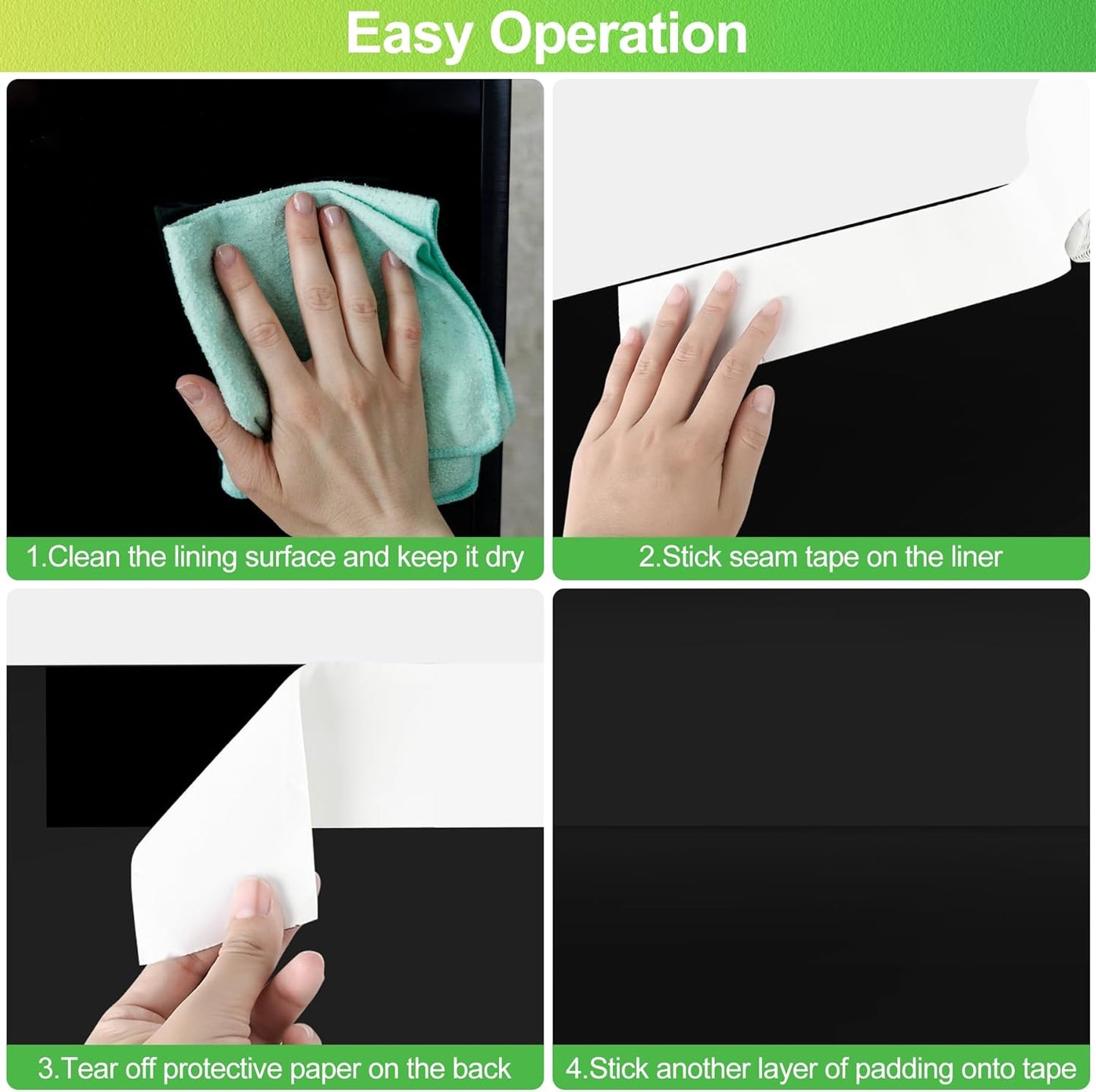 ToLanbbt Pond Liner Seam Tape, 3.15" x 32.8' Peel and Stick Seam Tape Self Adhesive Seaming Kit Double Sided Butyl Rubber Pond Liner Repair Patch Kit Waterproof for EPDM Roof Garden Cover Patch Repair