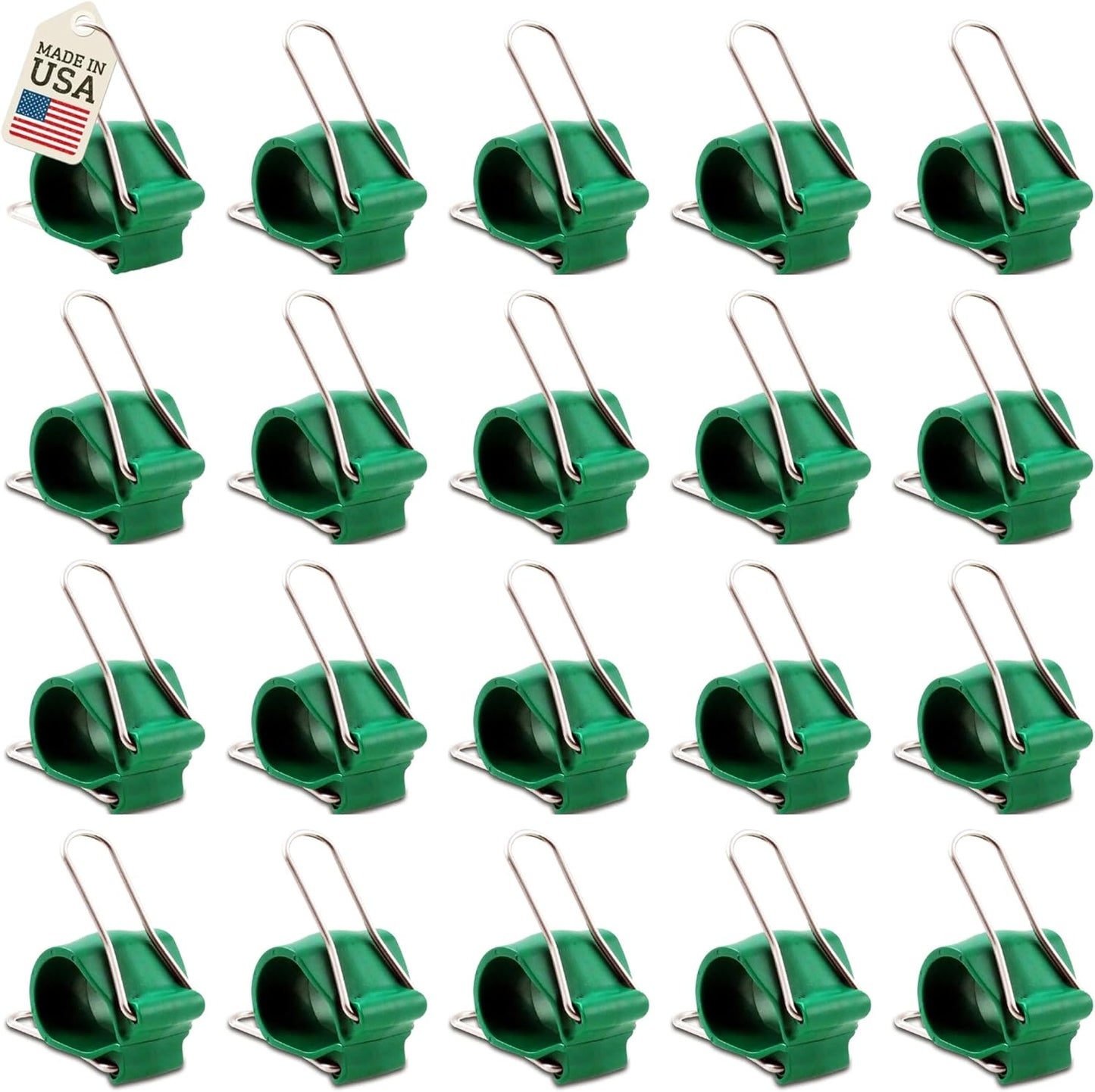 Reusable Greenhouse Clips Made in USA – Orchid Clips, Plant Support Clips & Cord Clips – Heavy-Duty, Weather-Resistant & Durable – Secure Stems, Vines, Wires, Cables, Tomato Plants – Indoor & Outdoor