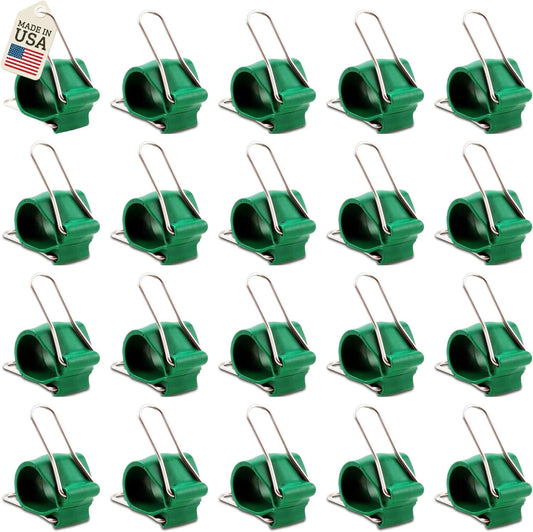 Reusable Greenhouse Clips Made in USA – Orchid Clips, Plant Support Clips & Cord Clips – Heavy-Duty, Weather-Resistant & Durable – Secure Stems, Vines, Wires, Cables, Tomato Plants – Indoor & Outdoor