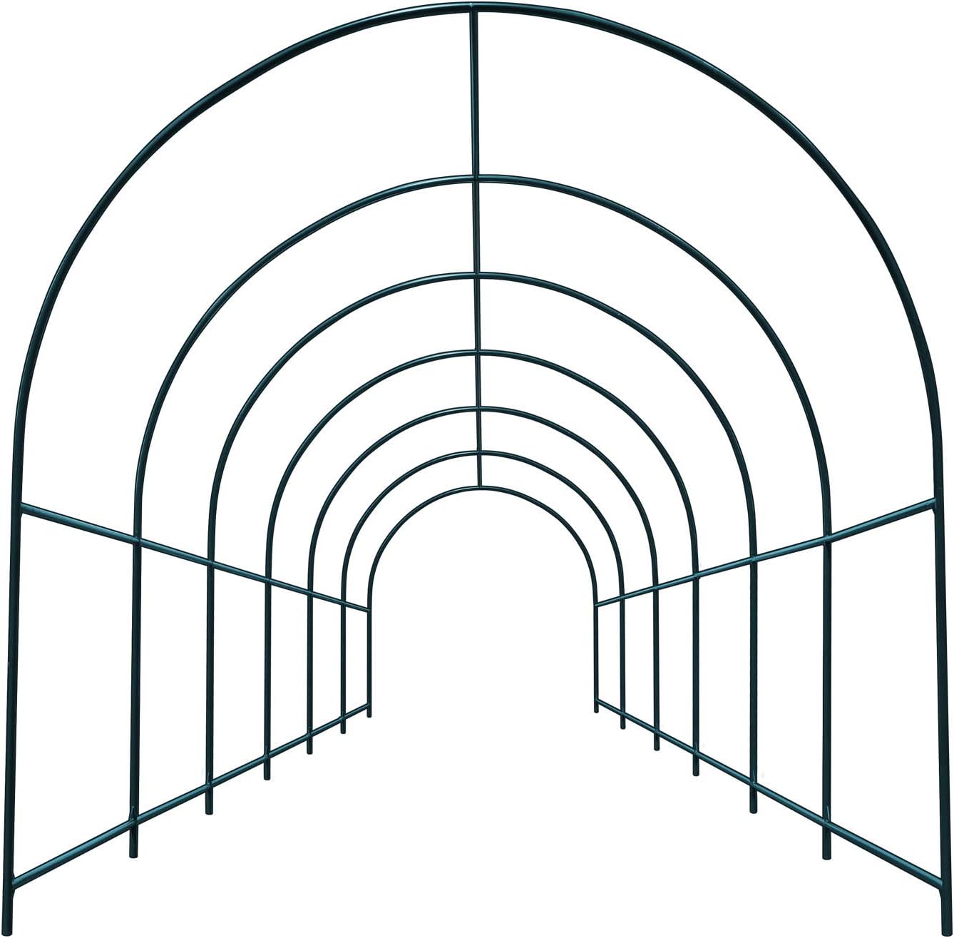 Multi-Size Large Garden Support Arch Frame Climbing Plant Arch Arbor for Flowers/Fruits/Vegetables (19.6ft x 7ft x 7.2ft)