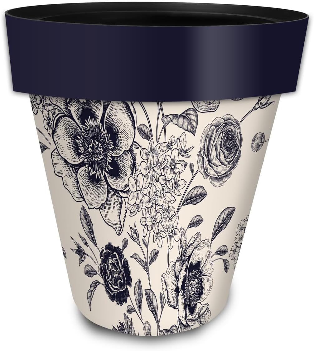 Briarwood Lane Woodcut Floral Large Planter