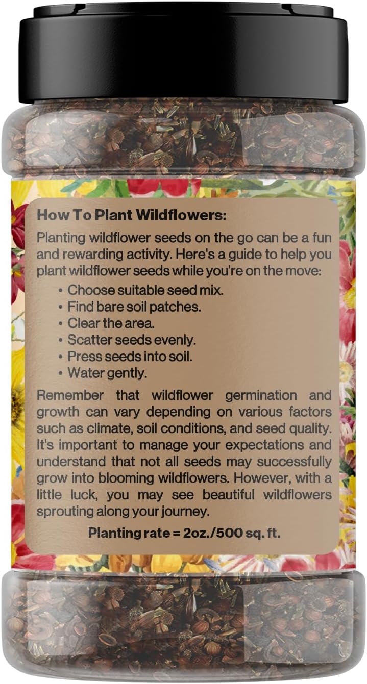 Regional Wildflower Seed Mix by GevaGrow (Midwest Wildflowers, Mini Shaker)