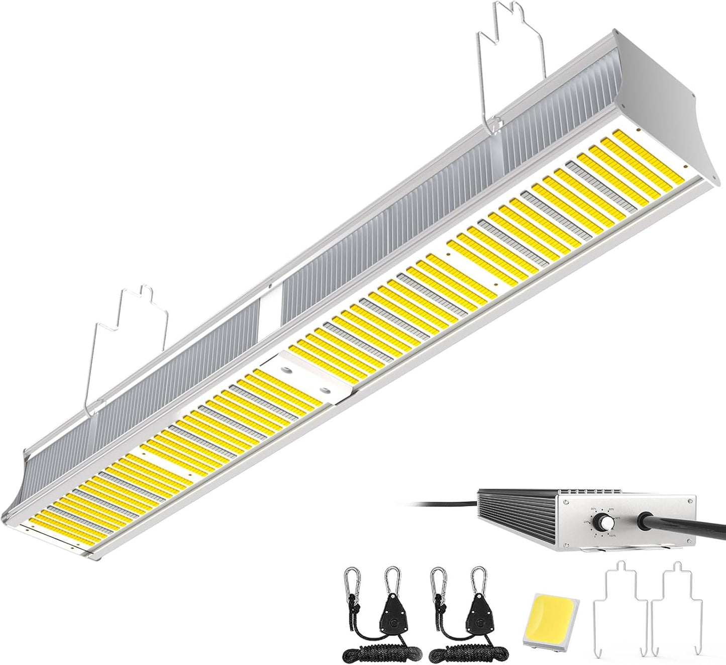 FARMLITE Grow Light Grow Lights for Indoor Plants Full Spectrum Growing Light Plant Hanging Growing Lamps with Daisy Chain Dimmable Board 4x4ft Coverage (320Watts)