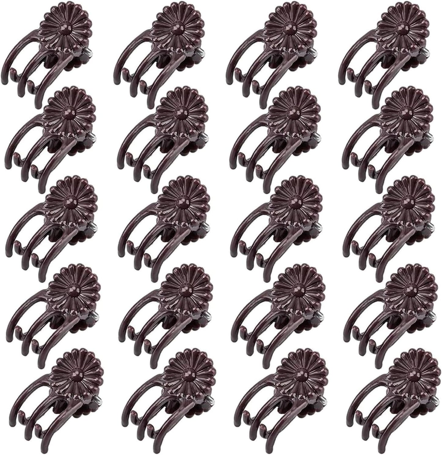100Pcs Large Plant Clip,Daisy Garden Flower Plant Clip,for Orchids Vine Clip Support Stem Vine Upright Growth (Brown)
