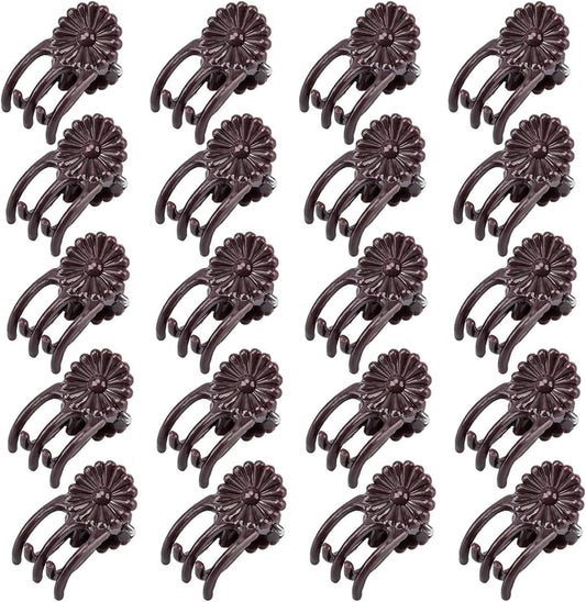 100Pcs Large Plant Clip,Daisy Garden Flower Plant Clip,for Orchids Vine Clip Support Stem Vine Upright Growth (Brown)
