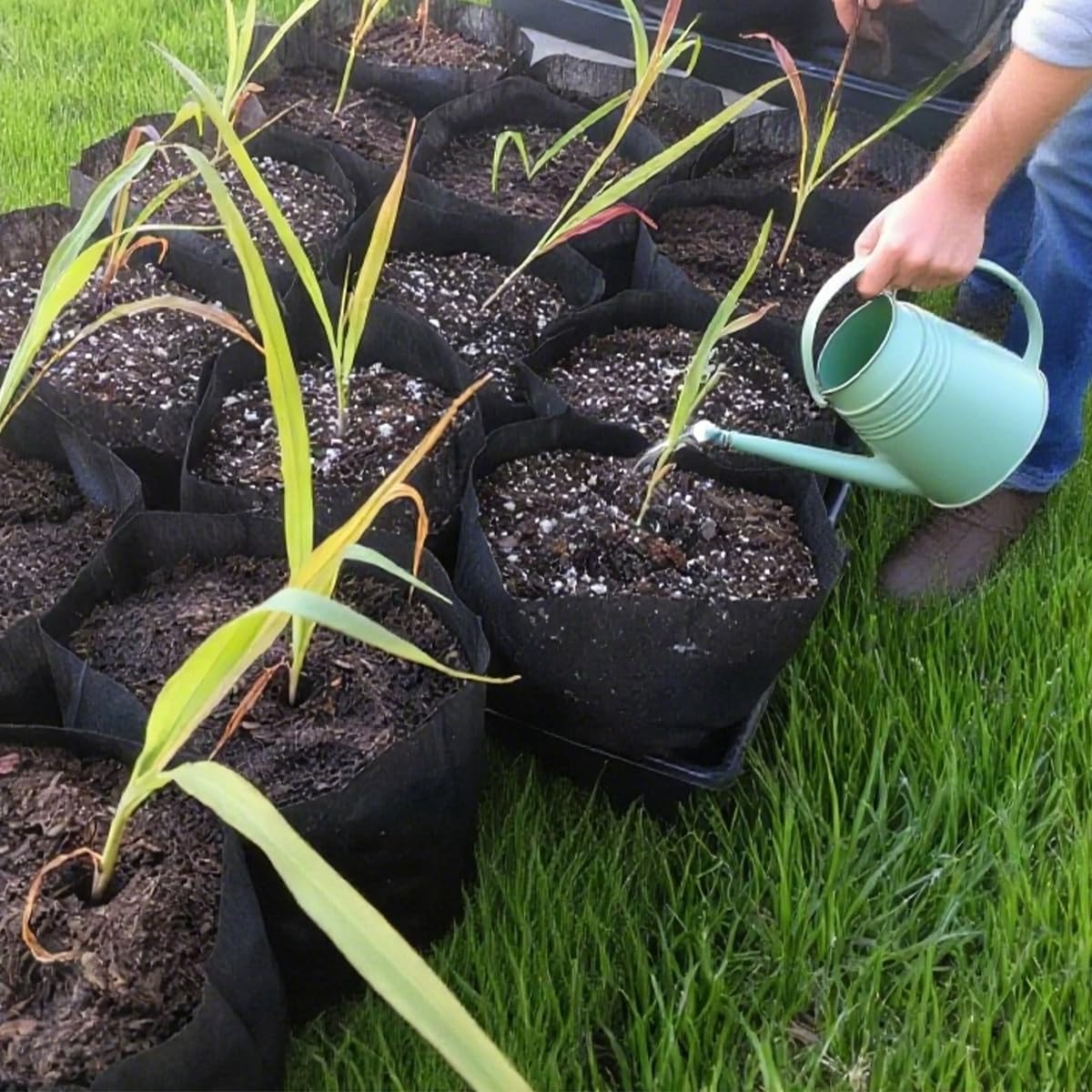 gardtree Plant Nursery Bags 5.5" * 6.3" 200PCS, Non-Woven Biodegradable Plant Grow Bags Fabric Seedling Starter for Vegetable Flower Fruit Saplings Tree, Home Garden Supply