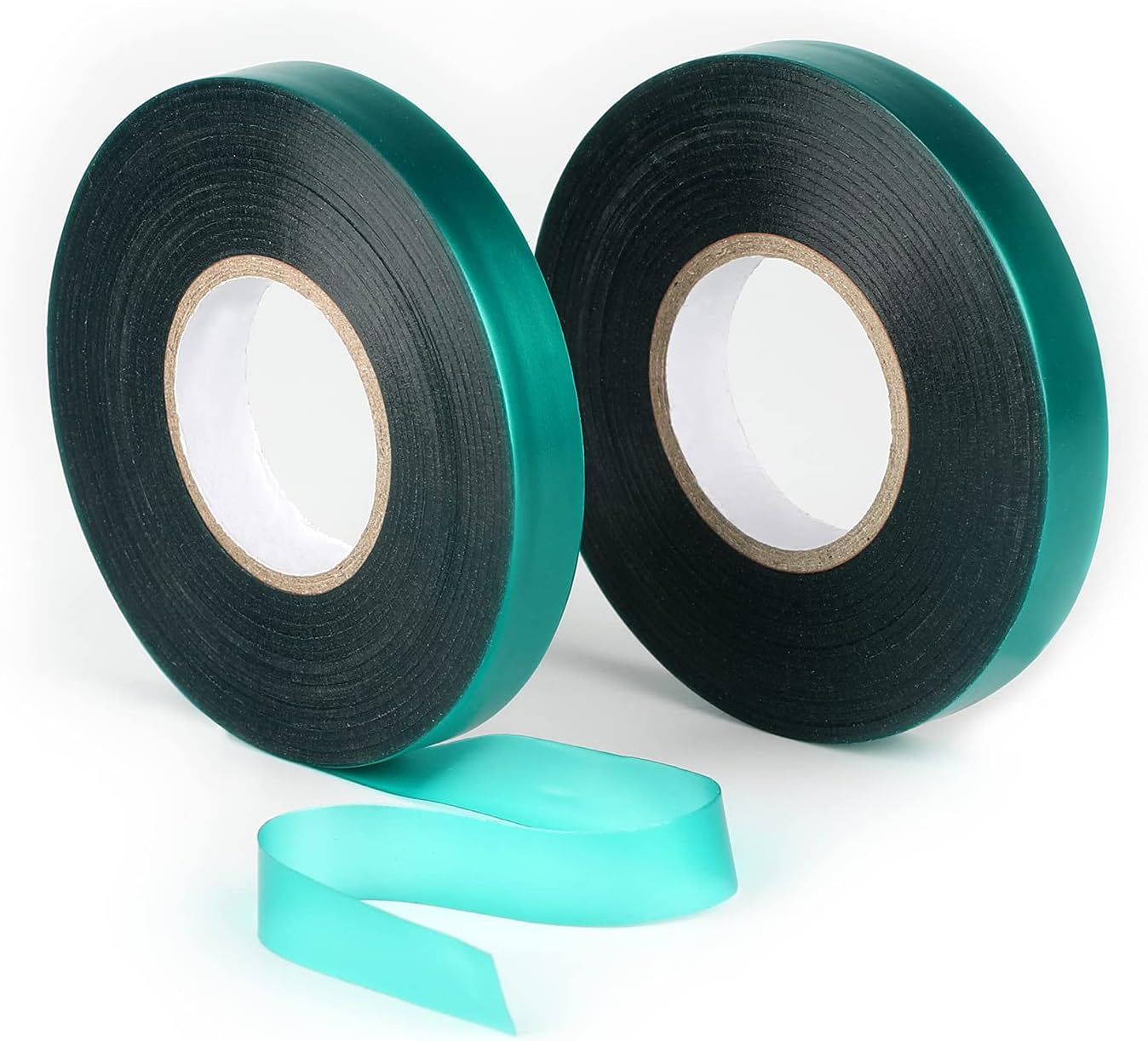 KINGLAKE GARDEN Stretch Tie Tape Roll - 2 Rolls Total 300 Feet 1/2" Green Garden Tape Plant Tapes Plant Garden Tie for Climbing Plants Branches Flowers