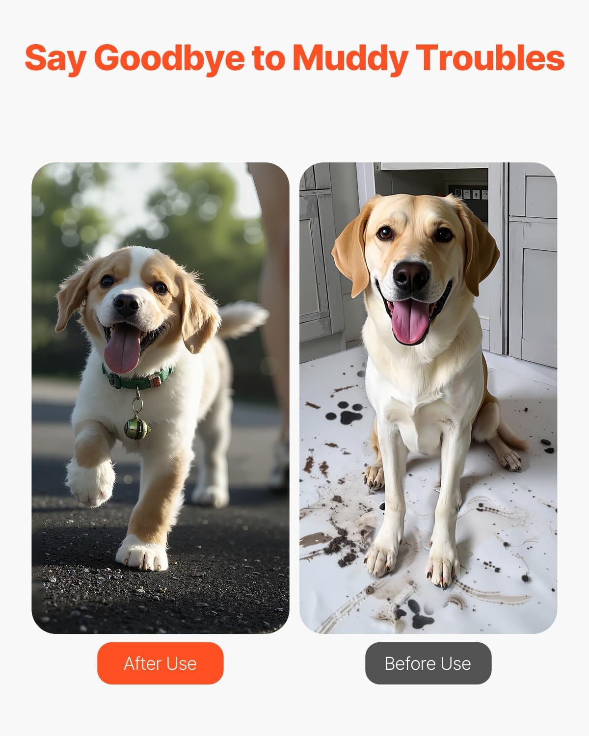 VEVOR 4-Pack Recycled Rubber Mulch Mat 120 x 4.5 in, Permanent Rubber Mulch for Landscaping, Black Mulch Garden Edging Border for Plants, Vegetables & Flower Garden Barrier