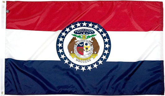 FlagSource Missouri Nylon State Flag, Made in the USA, 4x6'