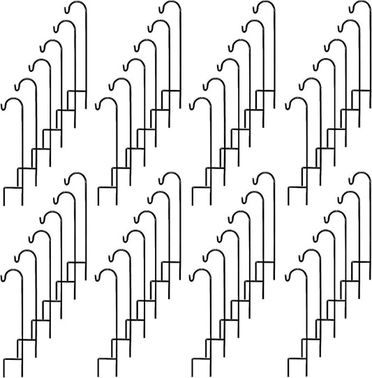 Ashman Shepherd's Hooks 35 Inch (48 Per Pack), Black, Made of Premium Metal for Hanging Solar Lights, Bird Feeders, Mason Jars, Christmas Lights, Lanterns, Garden Stakes and Wedding Décor.