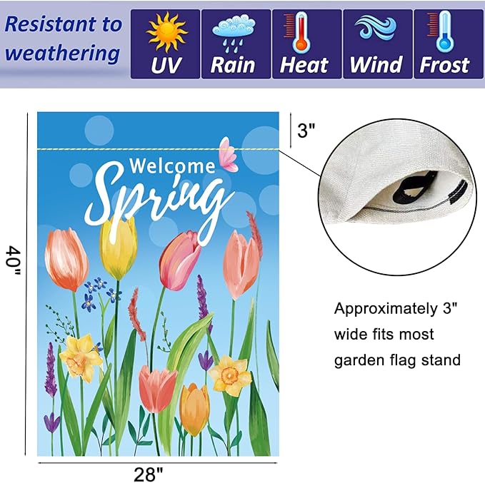 Seasonal Garden Flags Set of 12 Double Sided 28 x 40 Inch Yard Flags, Large House Flags for Outside, Fall Winter Halloween Christmas Outdoor Flags, Holiday Garden Flags for All Seasons