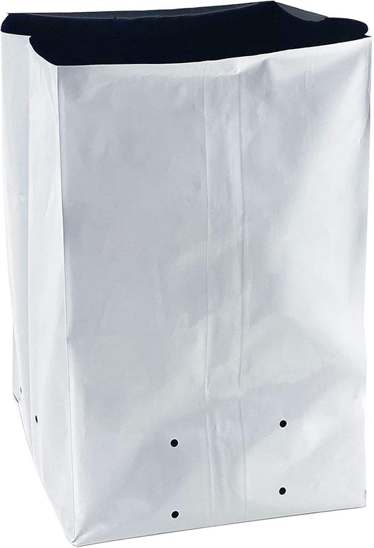 Poly Grow Bag Planters 3 Gallon Grow Bag, 50 Pack Panda Film, Black and White