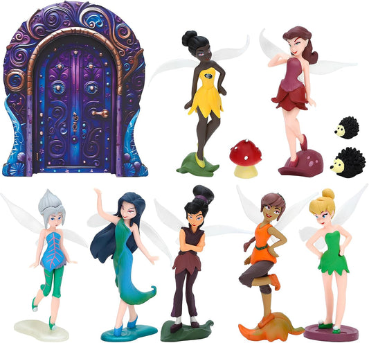 ONEST 11 Pieces Miniature Fairy Garden Accessories Small Fairy Figurines Hand Painted Fairies Figures for Car Decor Garden Flower Pot Birthday Cake Topper