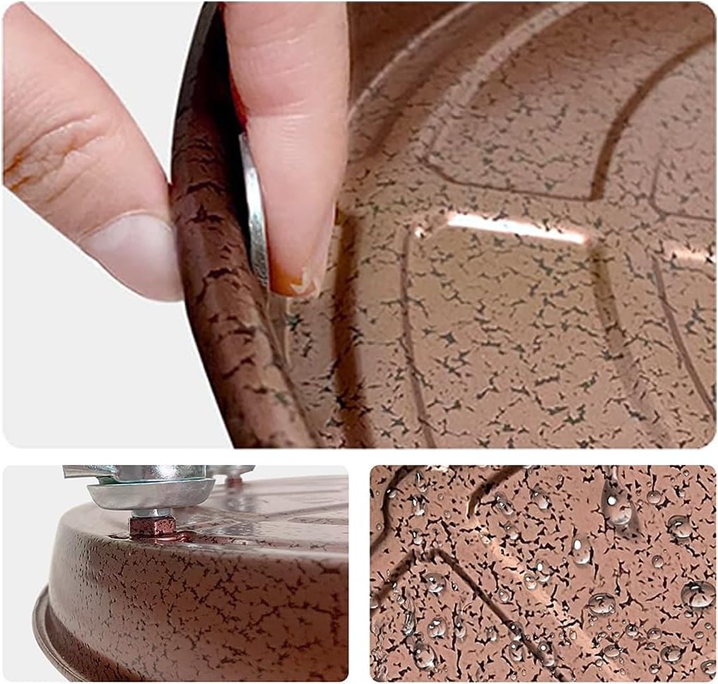 Plant Caddy with Wheels, Heavy Duty Plant Stand with Universal Wheels, Round Pot Trolley for Indoor Outdoor,18inch Bronze