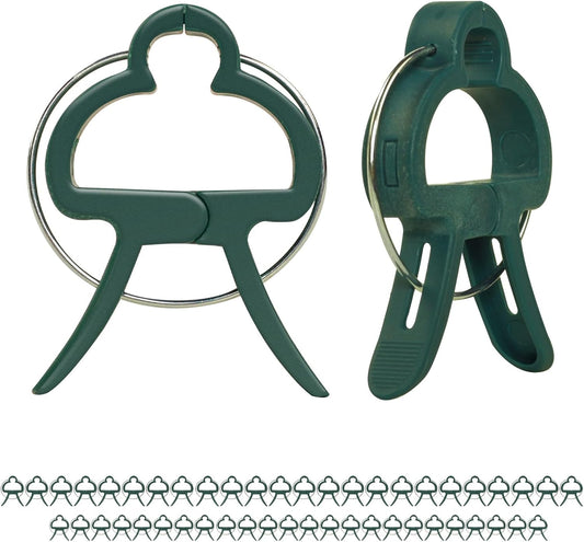 50 PCS Tomato Clips for Climbing Plants - Durable Plant Support Clips for Tomato, Cucumber, Flower, Squash Vine - 25 Large & 25 Small Clips Included