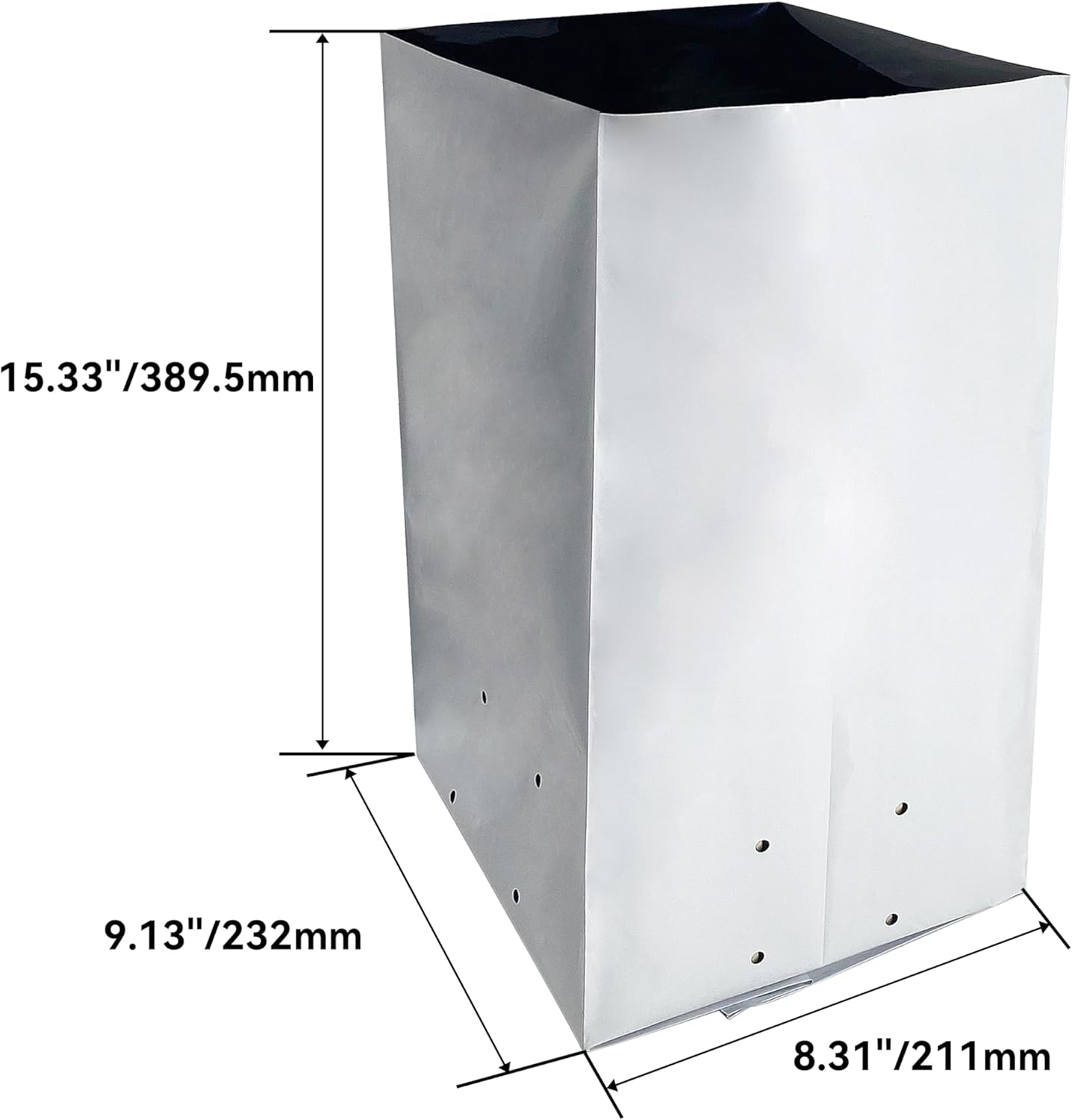 TEXALAN(R Poly Grow Bag Planters Panda Film Black and White 5 Gallon 25pcs