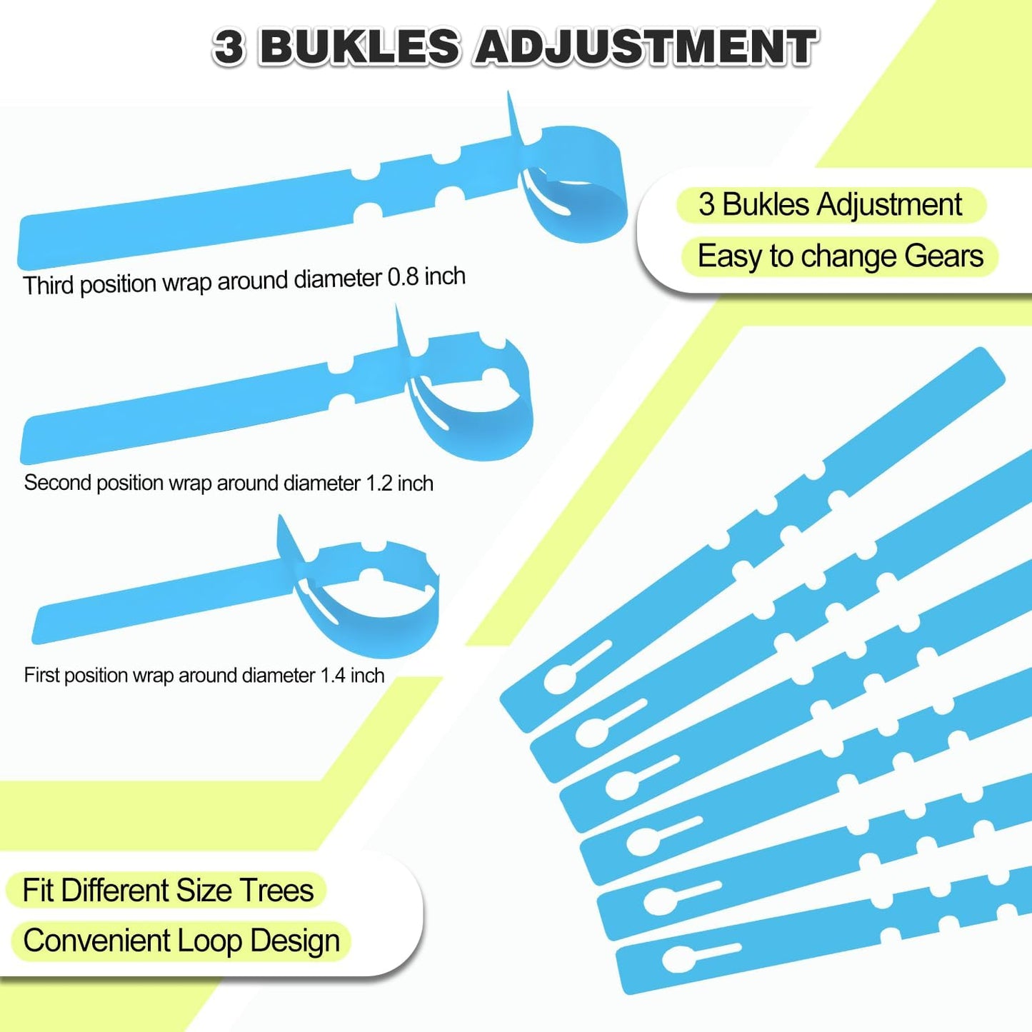 Plant Labels 200 Pcs Yuanling Plastic Plant Tree Tags Wrap Around Hanging Tags Nursery Tree Markers Adjustable Garden Labels for Indoor Outdoor Gardening Plants (Blue with 1 Marker Pen)